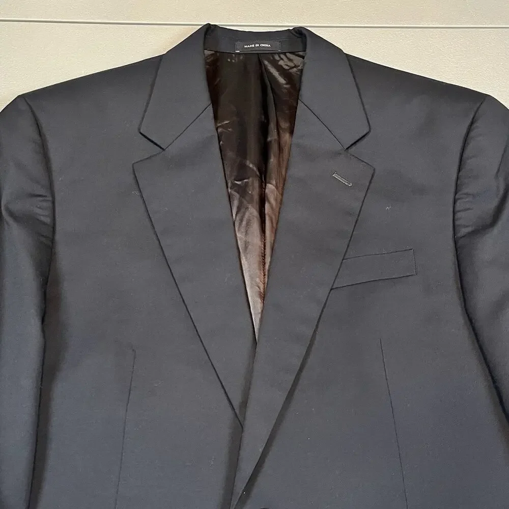 Ralph Ralph Lauren 100% Wool Blazer Sports Coat Jacket Two-Button Blue Mens 40R